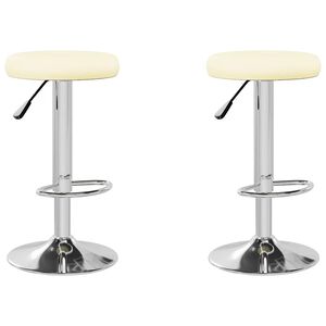 vidaXL Sgabelli da Bar 2 pz Crema in Similpelle
