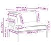 vidaXL Set di divani Talpa 133 x 92 x 69 cm Legno di Acacia Massello