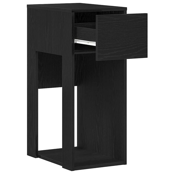 vidaXL Supporto a Torre per Computer con Cassetto Nero 30x44x74 cm