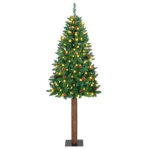 vidaXL Albero di Natale snodato con 300 LED con supporto Verde 210 cm