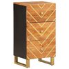 vidaXL Credenza Marrone e Nera 40x33,5x75cm in Legno Massello di Mango
