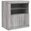 vidaXL Credenza con Luci LED Grigio Sonoma 283x37x67 cm