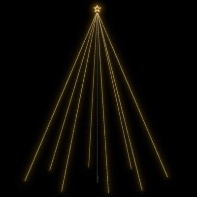 vidaXL Albero Natale a Cascata di Luci LED Interni Esterni 1300 LED 8m
