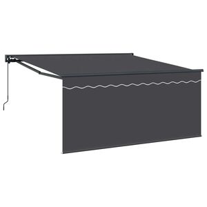 vidaXL Tenda Retrattile Antracite 350 x 300 cm Poliestere e Alluminio