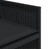 vidaXL Set da Pranzo da Giardino 5 pz Nero con Cuscini in Polyrattan