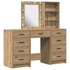 vidaXL Tavolo da Trucco 3 pz Marrone 40 x 41 x 135 cm