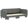 vidaXL Divano Letto con Letto Estraibile Grigio Scuro 80x200 Tessuto
