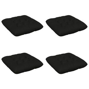 vidaXL Cuscini per Seduta VIANEN 4 pz 100% Poliestere Nero
