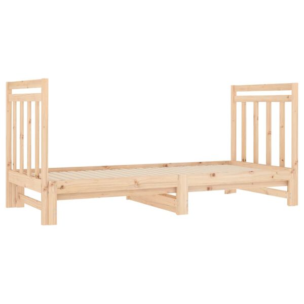 vidaXL Dormeuse Estraibile 2x(90x190) cm Legno Massello di Pino