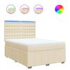 vidaXL Giroletto a Molle con Materasso Crema 140x19 cm in Tessuto