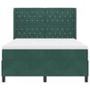 vidaXL Letto con Box Springs LED e Materasso Verde 140 x 190 cm