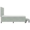 vidaXL Letto a molle con materasso Grigio chiaro 160 x 200 cm Velluto