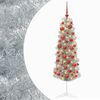 vidaXL Albero di Natale Artificiale Slim con Palline 150 cm 150 LED