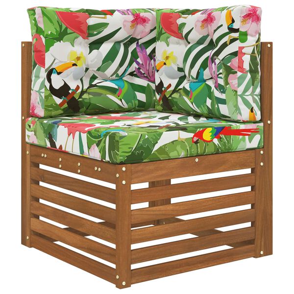 vidaXL Cuscino per divano da esterno 3 pcs colorato Poliestere