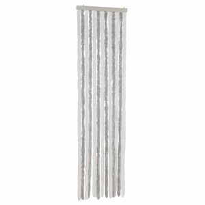 vidaXL Tenda Antimosche Grigio Chiaro e Bianco 56x185 cm in Ciniglia
