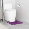 vidaXL Tappeto Antiscivolo per Bagno con Taglio per Toilette Viola