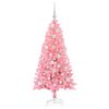 vidaXL Albero di Natale con 150 LED con supporto Rosa 120 cm PVC