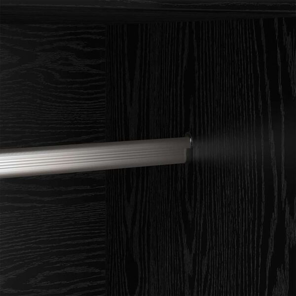 vidaXL Guardaroba Rovere Nero 82,5 x 51,5 x 180 cm Legno multistrato