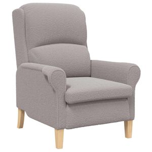 vidaXL poltrona Grigio chiaro Tessuto Sherpa morbido