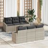vidaXL Set di divani 7 pcs Grigio chiaro e grigio scuro polyrattan