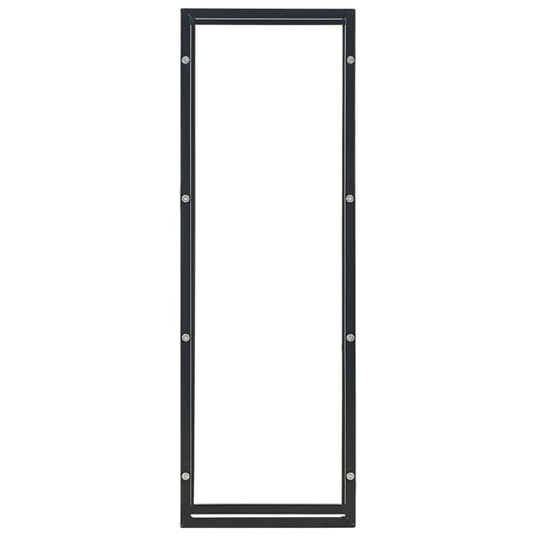 vidaXL Rastrelliera per Legna da Ardere Nera 50x20x150 cm in Acciaio