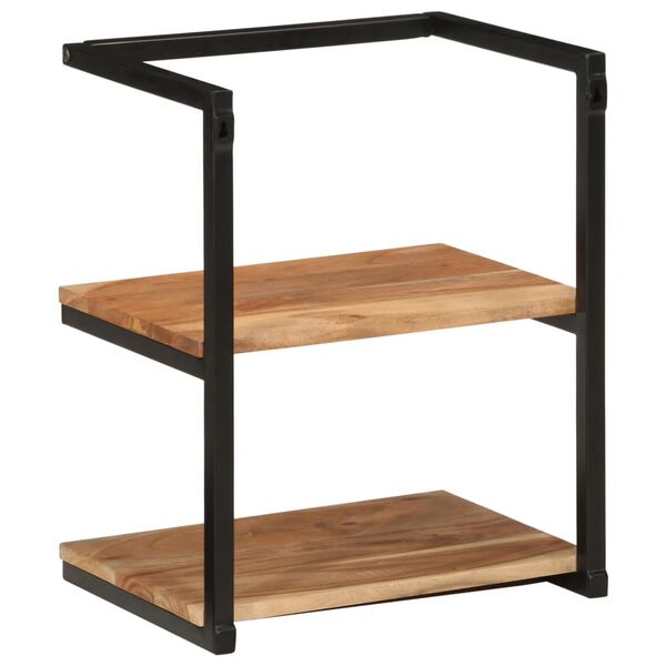 vidaXL Mensola da Parete 40x30x50 cm Legno Massello di Acacia e Ferro