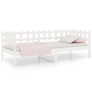vidaXL Dormeuse senza Materasso Bianca 90x190 cm Legno Massello Pino
