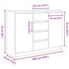 vidaXL Credenza con Cassetti Rovere Artigianale 100,5x35x76 cm