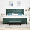 vidaXL Letto a molle con materasso Verde scuro 200 x 200 cm Velluto