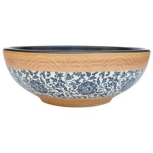 vidaXL Lavabo da Appoggio Multicolore Rotondo &Phi;41x14 cm Ceramica