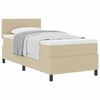 vidaXL Letto a molle Grigio chiaro e bianco 203 x 80 x 88 cm