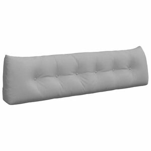vidaXL Cuscino per Schiena Grigio Nuvola 180 x 24 x 50 cm Tessuto