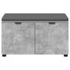 vidaXL Panca per ingresso con cuscino Grigio cemento 80 x 46 x 46 cm