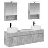 vidaXL Set di Armadi da Bagno 5 pz Grigio Cemento Legno ingegnerizzato