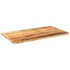 vidaXL Piano per Tavolo 120x60x2,5cm Rettangolare Legno Mango Grezzo
