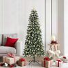 vidaXL Albero di Natale artificiale con 300 LED Verde 76 x 76 x 180 cm