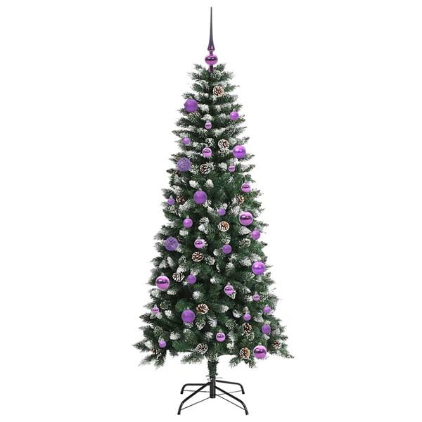 vidaXL Albero di Natale artificiale con 150 LED Verde 150 cm