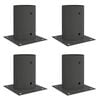 vidaXL Ancora rotonda per terreno 4 pcs Antracite 15 x 15 x 15 cm