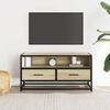 vidaXL Mobile TV Rovere Sonoma 80x34,5x40 cm Legno Multistrato Metallo