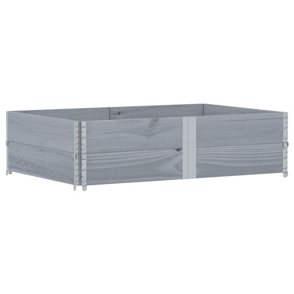 vidaXL Paretali per Pallet 2pz Grigi 150x100cm Legno Massello di Pino