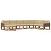 vidaXL Set di divani da esterno con cuscino 8 pcs Naturale e Beige
