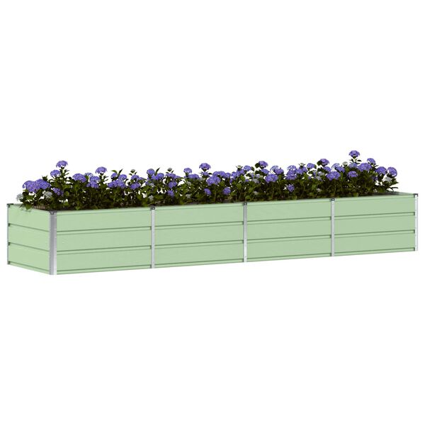 vidaXL Fioriera Verde 320 x 80 x 45 cm Acciaio