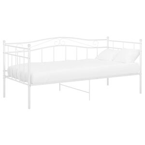 vidaXL Telaio Divano Letto Bianco in Metallo 90x200 cm