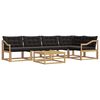 vidaXL Set di divani da esterno 6 pcs Bianco e Nero 79 x 79 x 37 cm