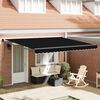 vidaXL Tenda Retrattile Nero 400 &times; 300 cm Poliestere e Alluminio