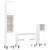 vidaXL Set Mobili da Bagno 3 pz Bianco in Legno Multistrato