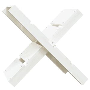 vidaXL Portaceppi Bianco 47x39,5x48 cm in Legno Massello di Pino
