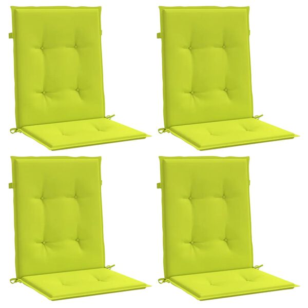 vidaXL Cuscini per Sedia 4 pz Verde Intenso 100x50x3 cm Tessuto Oxford