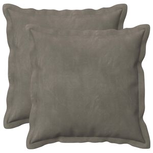 vidaXL Federa 2 pcs HOUTEN Grigio Chiaro 30 x 30 cm Velluto