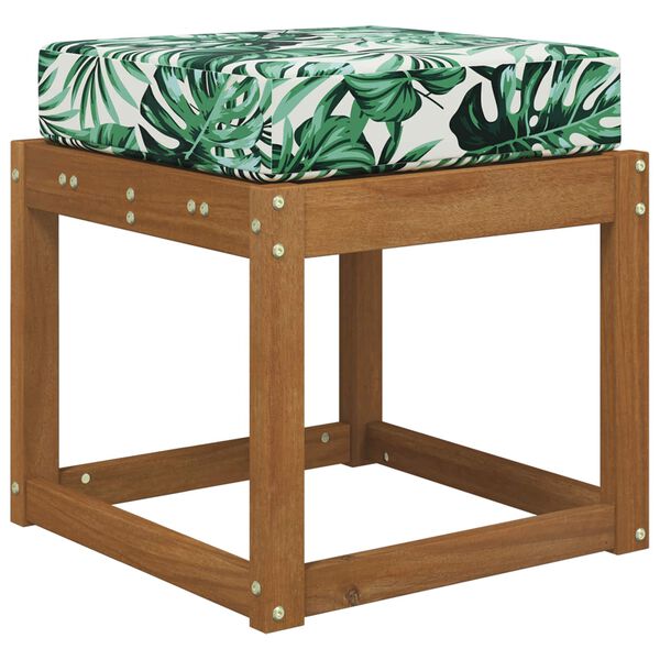 vidaXL Cuscino da Sedia Esterno Motivo Foglia 40 x 40 x 8 cm